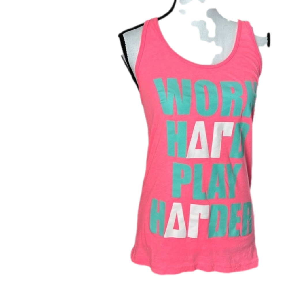 𝅺euc, AMERICAN APPAREL, Neon Pink Athletic Tank Top, Size S, Polyester Blend